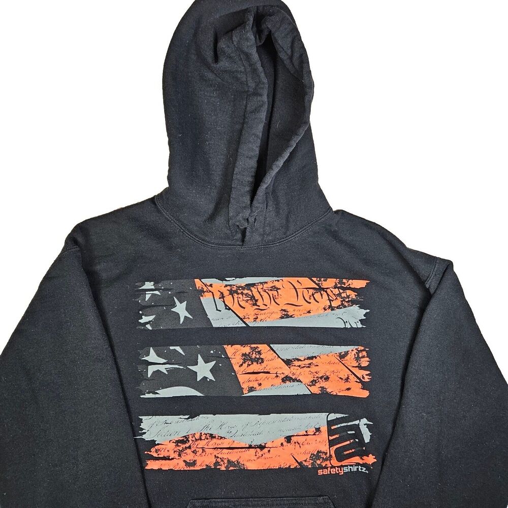 High Visibility Safety Shirtz We The People Black Hoodie Size Medium